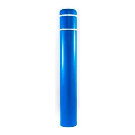 Post Guard Post Guard Bollard Cover, 8 7/8" Dia. x 52"H, Blue W/ White Tape, 8x52BLUW 8x52BLUW